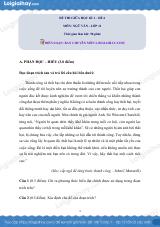 Đề kiểm tra giữa học kì I Ngữ văn 11 - Đề số 6 có lời giải chi tiết